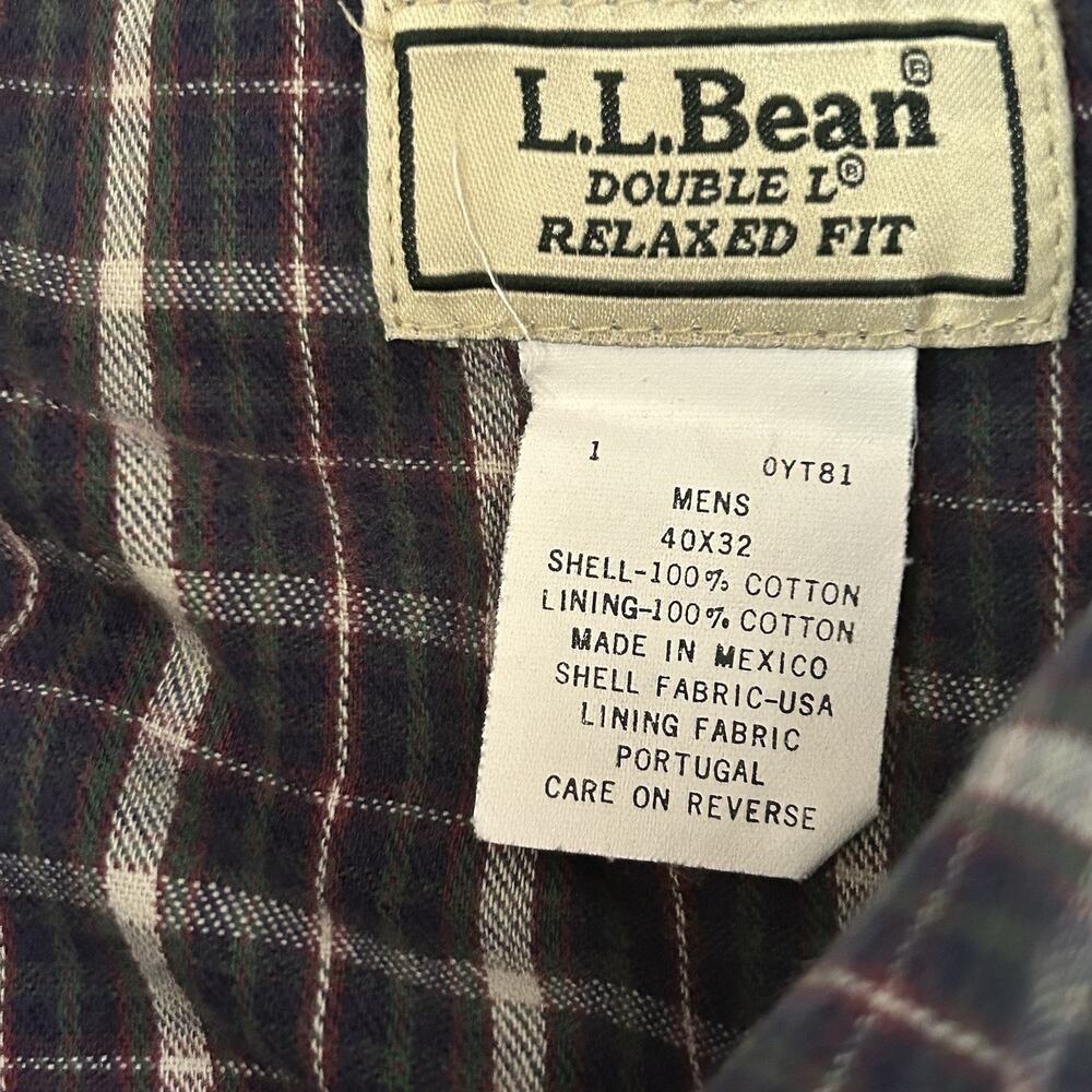 LL Bean Jeans Men’s 40x32 Black Denim Classic Fit Flannel Lined Outdoor Workwear - Picture 2 of 16